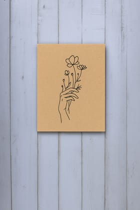 Dbeautify's DIY MDF Painting – Hand Holding Flowers