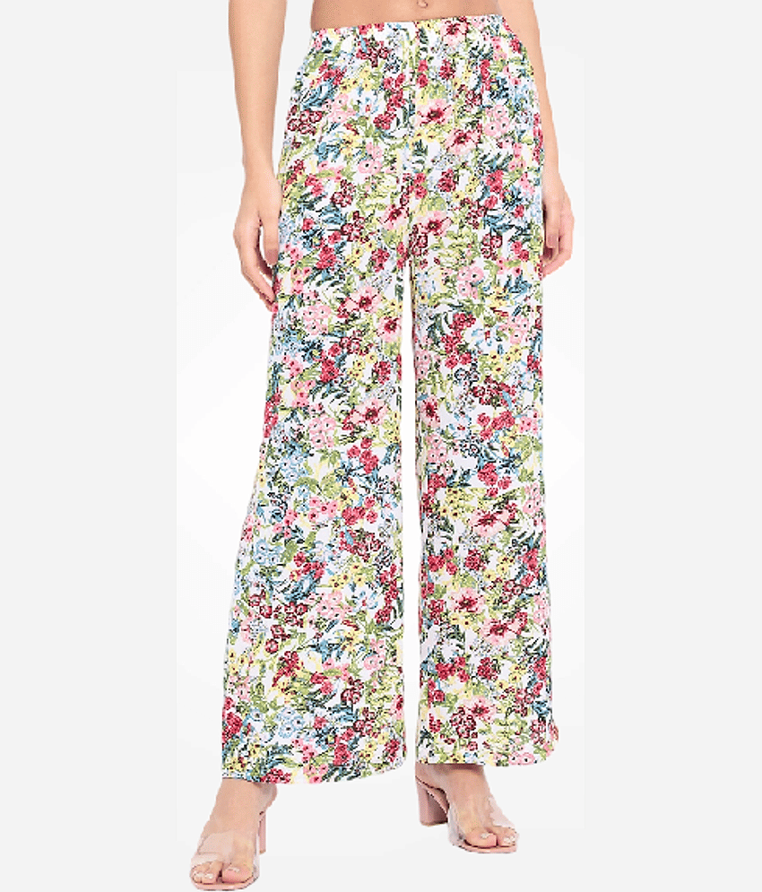 OTIRA Pack of 1 Crepe Straight Women's Palazzos ( Multicolor )