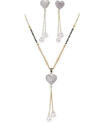 Sunhari Jewels - Silver Mangalsutra Set ( Pack of 1 )