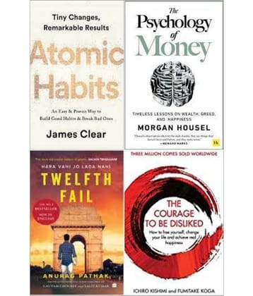 Atomic Habits + The Psychology of Money+ The Courage To Be Disliked + 12th Fail