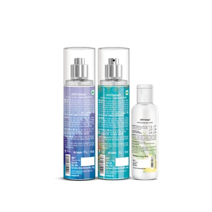 Layer'r Women WottaGirl Mystic Island Spray Aromatic Scent Body Splash,Pure Paradise Spray Aromatic Scent Body Splash 135Ml&Get Moisturizing Aromatic Scent Body Lotion For All Skin Types 100Ml