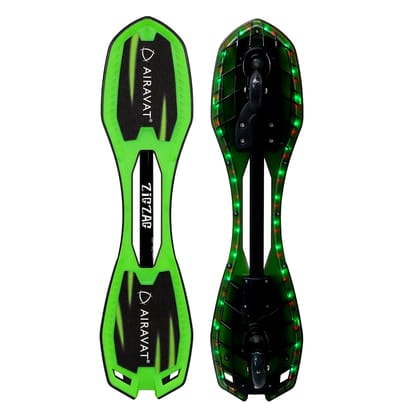 Airavat Zig Zag 7803 Waveboard for Kids and Teens: Master Tricks and Turns with This Fun and Durable Board (Colour - BLACK/LIME, Size - 30 INCH) by Total Sporting And Fitness Solutions Pvt Ltd