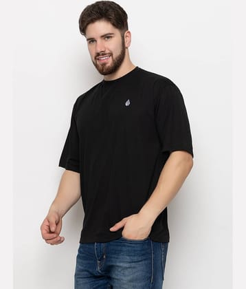 Emerald Pack of 1 Cotton Blend Regular Fit Men's T-Shirt ( Black )