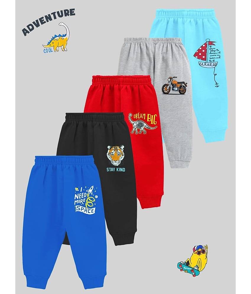 Kuchipoo Pack of 5 Baby Boys Cotton Blend Pyjama ( Multicolor )