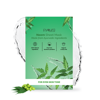 Neem Renewal Sheet Mask <h4>Refreshes Skin, Gives Even Skin Tone<h4> <h6> The serum in this sheet mask is made from 100% pure and stain free neem leaf extract that hydrates and helps manage dark 