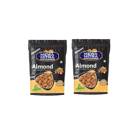 MewaMitra Jumbo Almonds 500g (Pack of 2 x 250g) | Premium Californian Badam Giri | Natural Raw Almonds | High Protein & Fiber Rich Dry Fruits