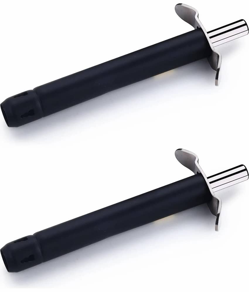 OFFYX - Black Stainless Steel 2 Heavy Black Kitchen Gas LIghters ( Pack 2 )