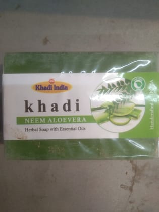 Khadi india Khadi Neem aloevera Herbal soap with essential oils 
