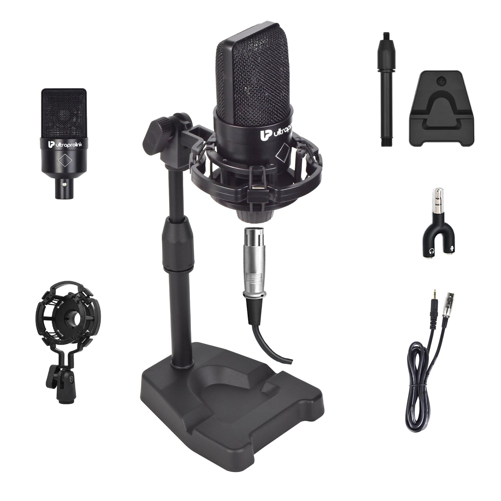 On-Air Cardioid Condenser Microphone  with 2m Cable UM1220BLK On-Air Cardioid Condenser Microphone  with 2m Cable UM1220BLK - Default Title