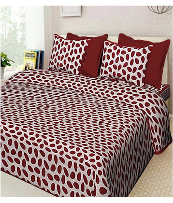 Uniqchoice Cotton King Bedsheet ( Maroon )