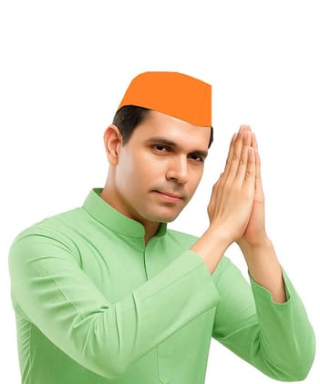 Orange Ghandi Neharu caps for men and women Color - Orange, Size - free Size