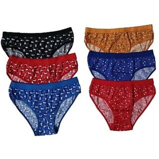Supermood Pack Of 6 Women Hipster Multicolor Panty