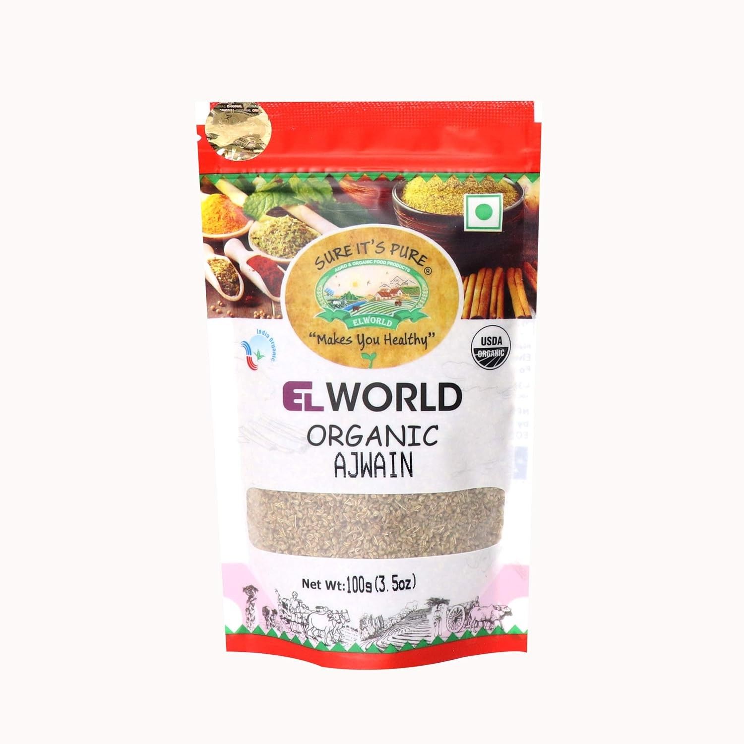 Elworld Agro & Organic Food Products Ajwain  100g