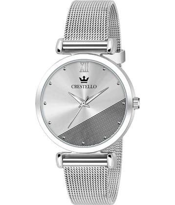 Crestello - Silver Metal Analog Womens Watch