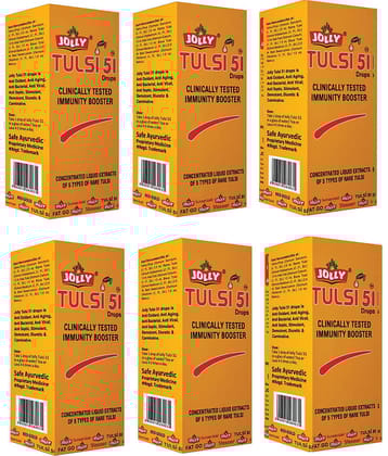 Jolly Tulsi 51 Drops Best Immunity Booster Liquid 6 Gm Pack of 6
