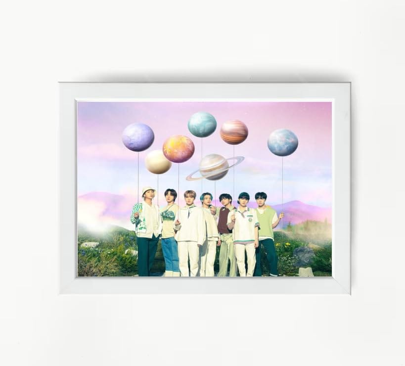 NOKKES Bts Army Bangtan Boy V suga J-Hope Jungkook Jin Jimin Rm 5X7 Inch Size Photo Frame Photo Home Office_EQW256