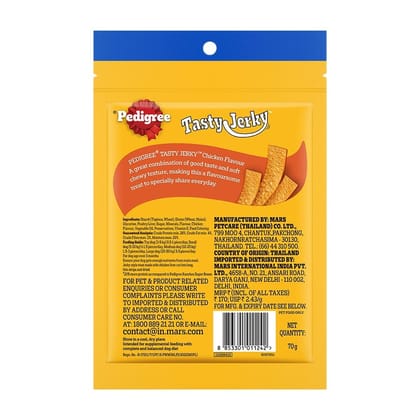 Pedigree® Tasty Jerky™ Chicken Flavour Dog Treat 70g Pedigree® Tasty Jerky™ Chicken Flavour Dog Treat 70g