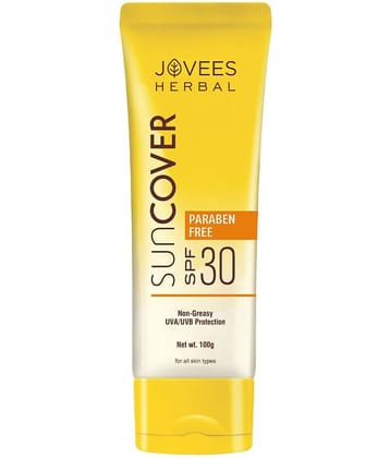 Jovees Herbal Sandalwood Natural Sun Cover SPF 30 UVA/UVB Protection, 100gm (Pack of 1)