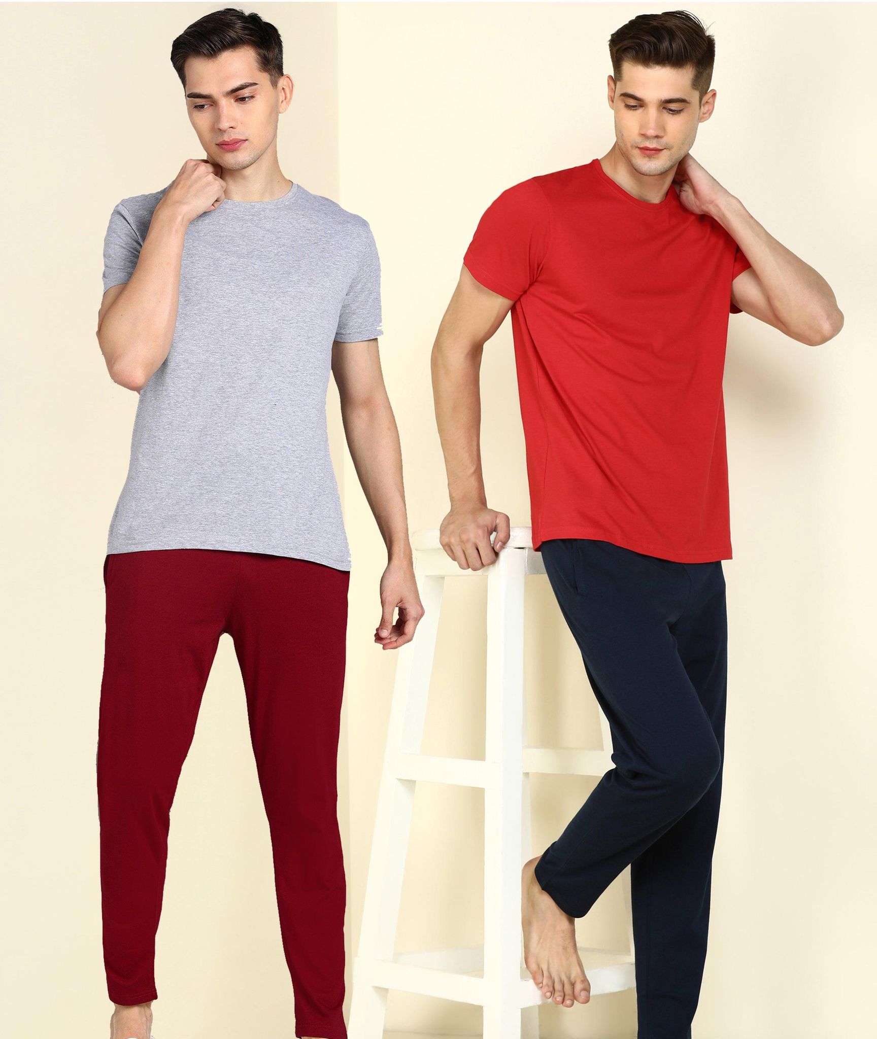 Mens Multicolours  Combo T.Shirt& Pyjama Set-S