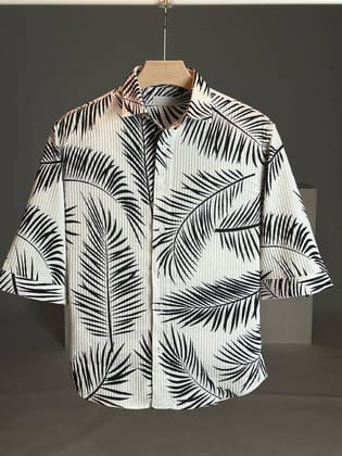 Black Floral Printed with Eye Catching look Pop corn Shirt by GlamaStitch-M