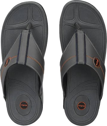 softio - Gray Men's Leather Slipper