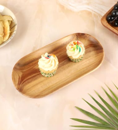 NATURALLYOURS WOODENWARES - Oval Dish (24 X 12 X 2 CM) Set of 2