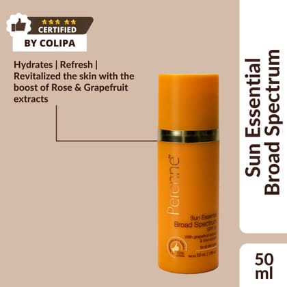 Perenne Sun Essential Broad Spectrum SPF 50 PA++++ Sunscreen Gel Cream | Lightweight | Non-Greasy | No White Cast | UVA & UVB Protection | For All Skin Types | Men & women (50ml)-Pack Of 1 (50 ml)