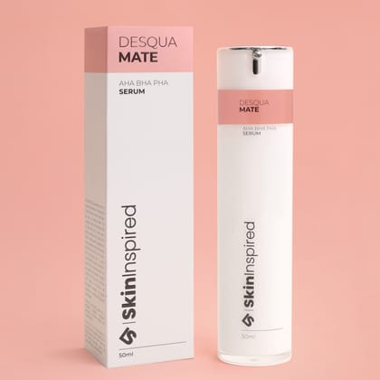 AHA BHA PHA Desqua Mate Face Serum |  Salicylic Acid + Lactic Acid | Exfoliating chemical peel | Lasts 6 months-Pump 50ml