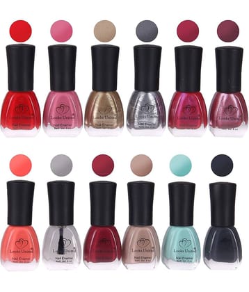 Looks United 12 Premium Shades Nail Polish (Pack Of 12)