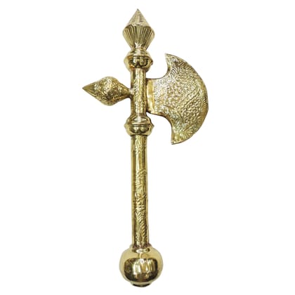 Premium Brass Bhagwan Parshuram Farsa (Axe) | Handcrafted Religious Puja Item, Height : 22 Inch (ZMAS650 D)
