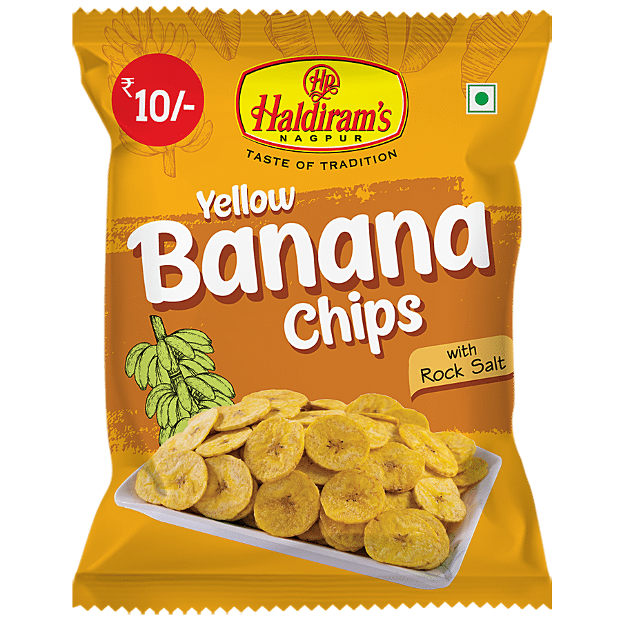 Haldiram'S Yellow Banana Chips - Salted, 20 G Pouch