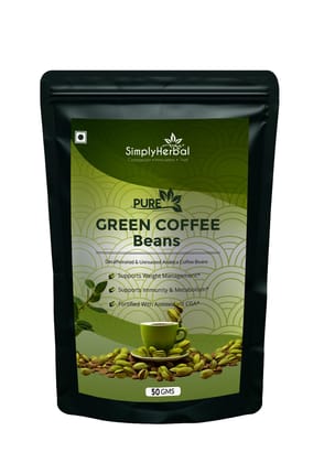 Simply Herbal Pure Unroasted Green Coffee Beans 50g