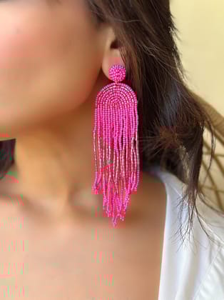 Fringe Pop Chandeliers-Pink