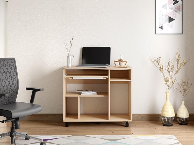 Companion C9 Ind Computer Table - Baverian Beech