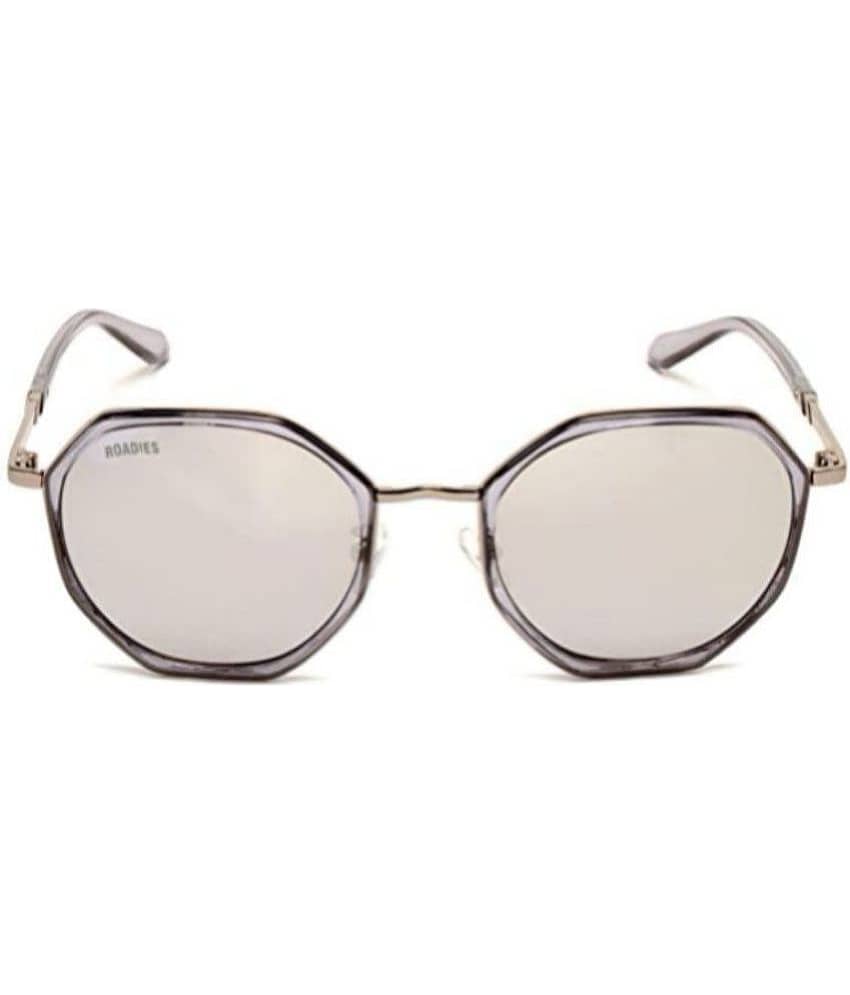 Roadies - White Geometric Sunglasses ( Pack of 1 )