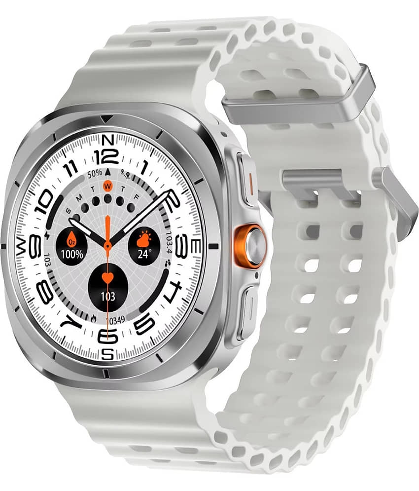 VEhop IPS LCD BT Calling Smart Watch with Silicone Strap Upto 1-2 days Backup ( White )