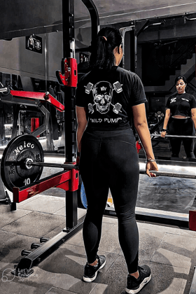 WILD PUMP "PREMIUM VINTAGE" (CROPPED) TEE IN BLACK-XS