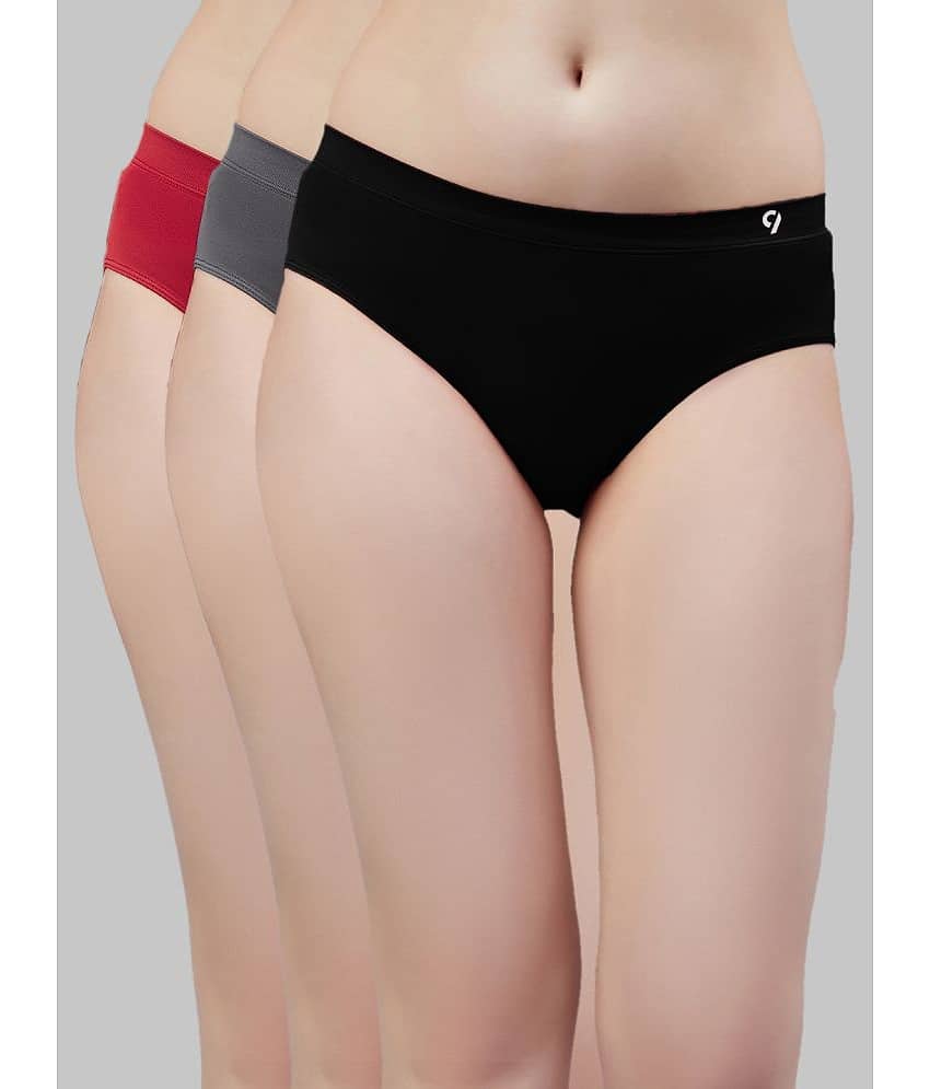C9 Airwear Pack of 3 Nylon Solid Women's Briefs ( Multicolor )