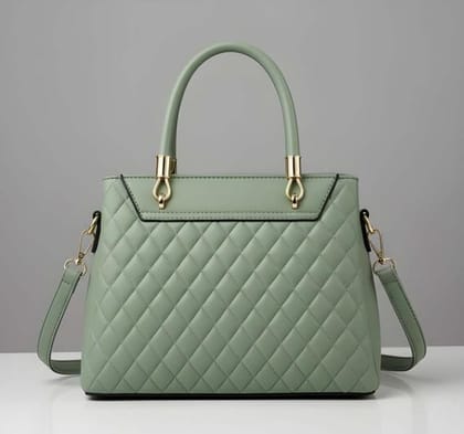 DARSHANS Women's PU Leather Solid Shoulder Zipper Handbag (Green)-PID65119 DARSHANS Women's PU Leather Solid Shoulder Zipper Handbag (Green)-PID65119