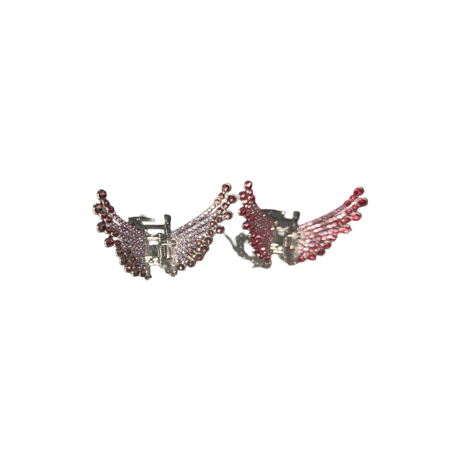 Butterfly Rhinestone Hair Claw Clips