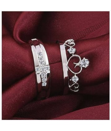 Silver Shine - Silver Couple Ring (Pack of 2)