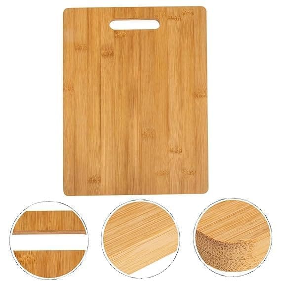 RK Natural Bamboo Wood Chopping Cutting Board - Extra Large 28x17cm | Eco-Friendly, Anti-Microbial, BPA-Free | Perfect for Kitchen Vegetables, Fruits & Cheese
