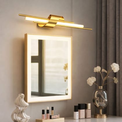 SPARKWORLD LED Designer Wall Light – Gold Finish, Warm White (3000K), Modern Decorative Wall Lamp | Colour: LX698WL|12W|GD