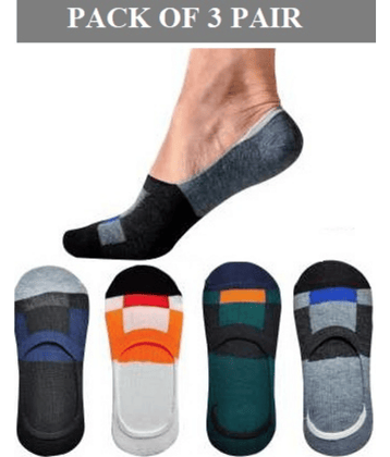 DAYAKU Unisex Multicolor Blend Anti-Skid Ankle Length Socks ( Pack of 3 )