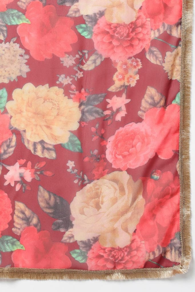 Latest Women Maroon Silk Blend Embroidered Kurta Pant With Dupatta VKSKD1757 2026 at ShopCircuit