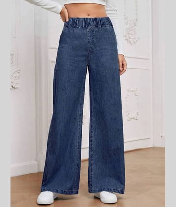 Kashian Women's Boyfriend Fit High-Rise Jeans ( Blue )