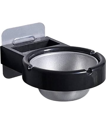 HINGOL Wall Mounted Ashtray | Ashtrays for Cigarettes | Portable Ashtray Cigarette/Lighter Storage Rack with hook Cigarette Holder | Ashtray with Suction Cupfor Home, Office, Toilet, Bathroom (1 Pcs)