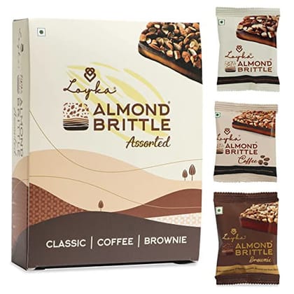 Loyka Almond Brittle Assorted Classic Coffee Brownie Box, 204 gm