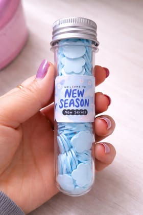 Blue Green Yellow Pink Portable Hand Washing Bath Flower Shape Paper Soap Strips In Test Tube Bottle