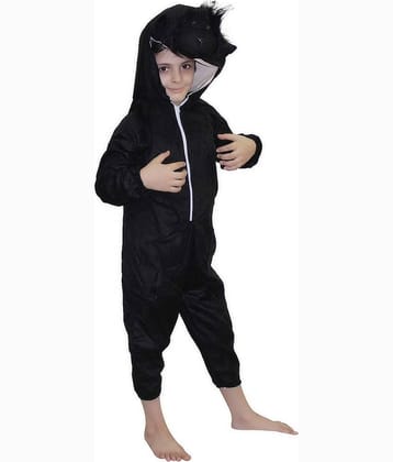 Kaku Fancy Dresses Gorilla Wild Animal Costume -Black, 7-8 Years, for Boys & Girls